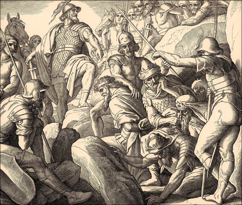 Amorite kings captured, Old Testament, by Julius Schnorr von Carolsfeld, 1860