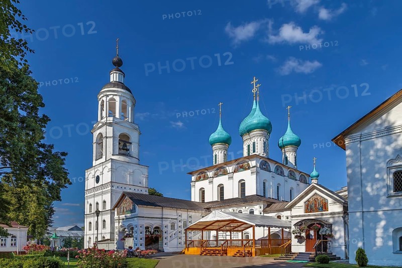 Cathedral of the Entry of the Theotokos into the Temple of Jerusalem in Tolga Monastery about Yaroslavl, Russia, Europe