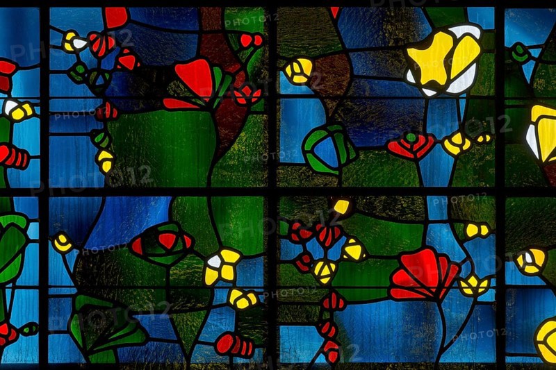 Built 1954-1955 by Gottfried Böhm, windows on the east side