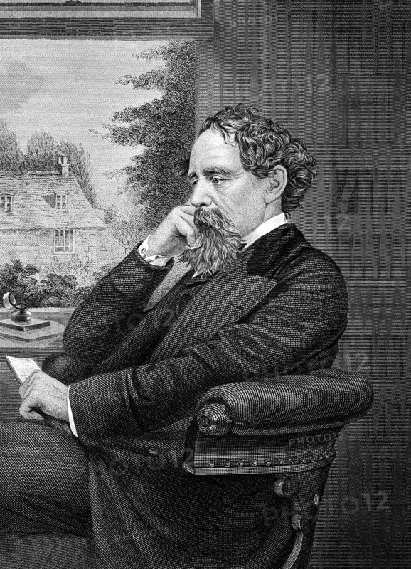 Charles Dickens (1812-1870) on engraving from 1873. English writer and social critic. Engraved by unknown artist and published in Portrait Gallery of Eminent Men and Women with Biographies, USA, 1873, North America
