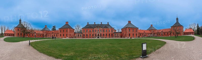 Bothmer Castle, panoramic photo, Klütz, Mecklenburg-Western Pomerania, Germany, Europe