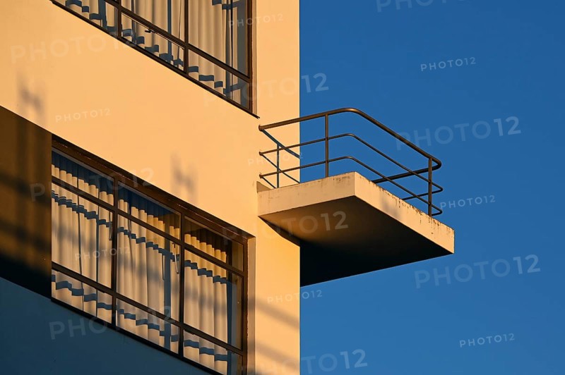 Bauhaus studio house with balconies, Dessau, Saxony-Anhalt, Germany, Europe