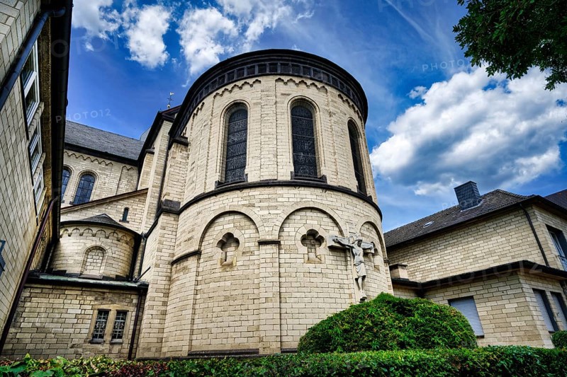 The neo-Romanesque Roman Catholic church of St Nicholas in the Sülz district of Cologne