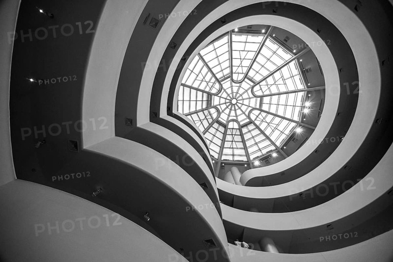 NEW YORK, USA, AUGUST 21, 2022, Atrium and stairs at famous Guggenheim museum in New York, USA, North America