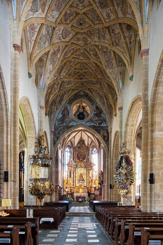 Maria Saal, Provost and Pilgrimage Church of the Assumption of the Virgin Mary, view to the east