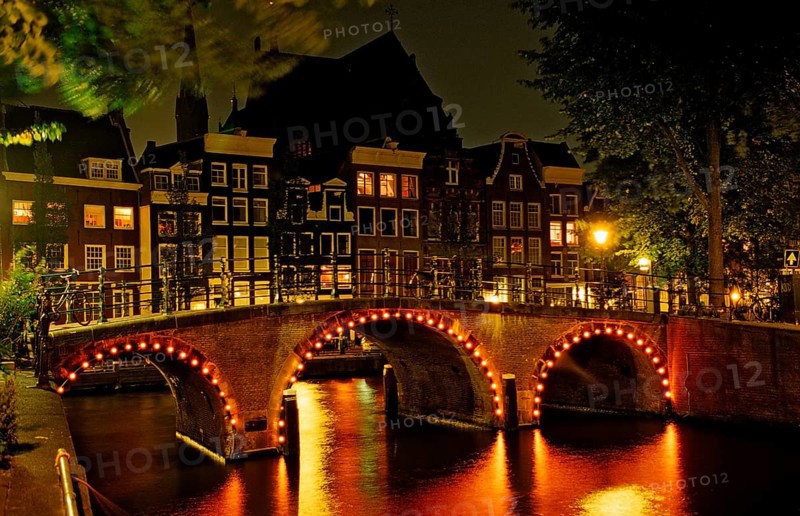 Keizersgracht by night, Netherlands, Holland, Amsterdam