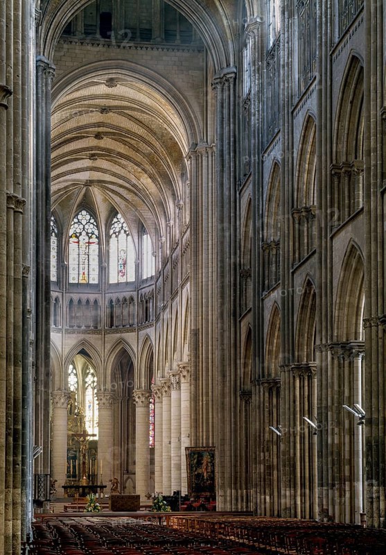 Rouen, Cathedral, Cathédrale primatiale Notre-Dame de l'Assomption de Rouen, view to the east