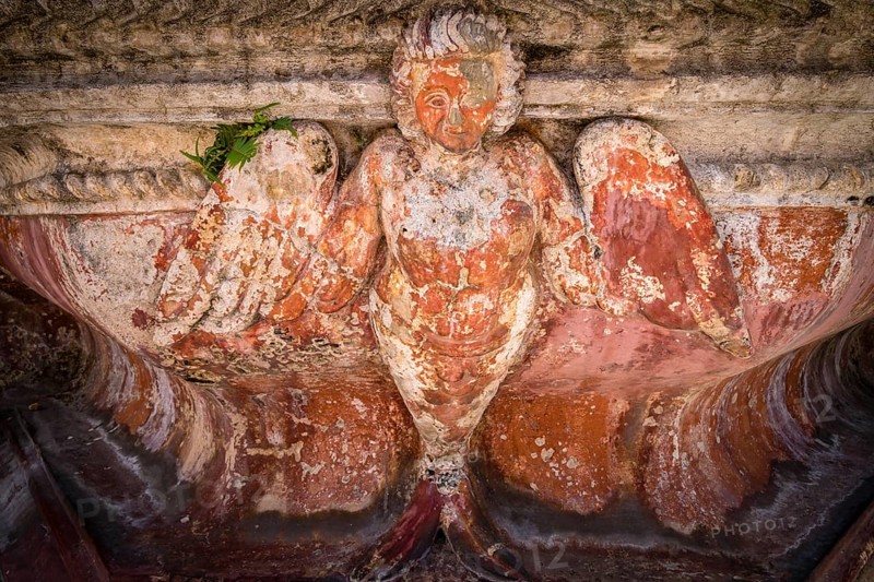 Fish fountain in the Mercedarian convent, church of La Merced, Antigua Guatemala, department of Sacatepéquez, Republic of Guatemala, Central America
