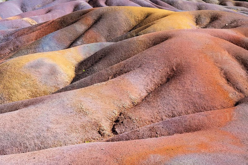 Seven Coloured Earth, 7th coloured earth, Minerals, Geopark, Terres des couleurs, Chamarel, Indian Ocean, Island, Mauritius, Africa