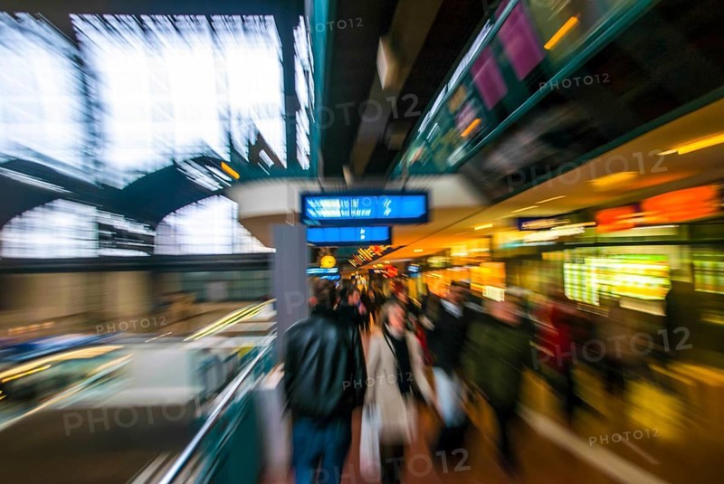 People at Hamburg Central Station