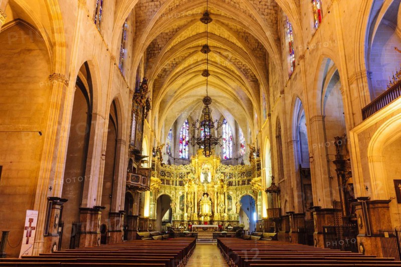 Retablo del altar mayor, Sant Francesc. siglo XIII.Palma, Mallorca.Islas Baleares. Spain