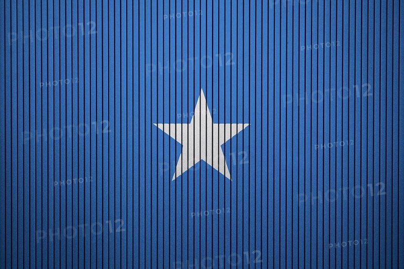 Somalia Flag painted on the cracked grunge concrete wall