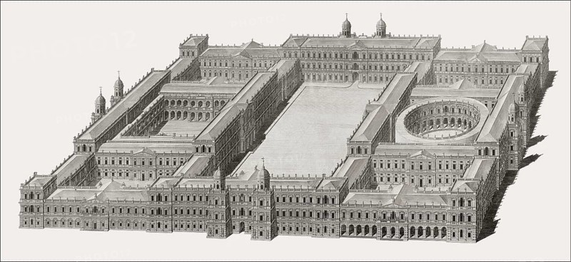 The Charing Cross Side of Old Whitehall Palace, Westminster, London, England, 1749