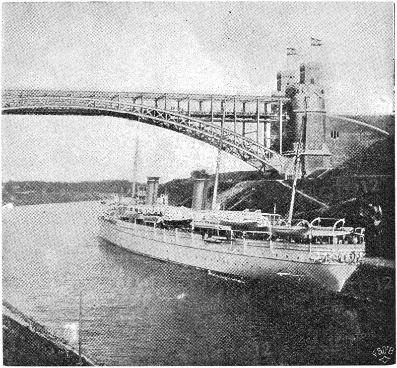 Imperial yacht Hohenzollern II on the Kiel Canal (1893) . Illustration of the 19th century. Germany. White background