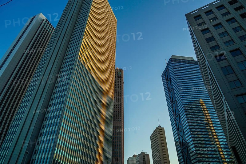 Sky of Shinjuku of buildings and autumn. Shooting Location: Tokyo metropolitan area