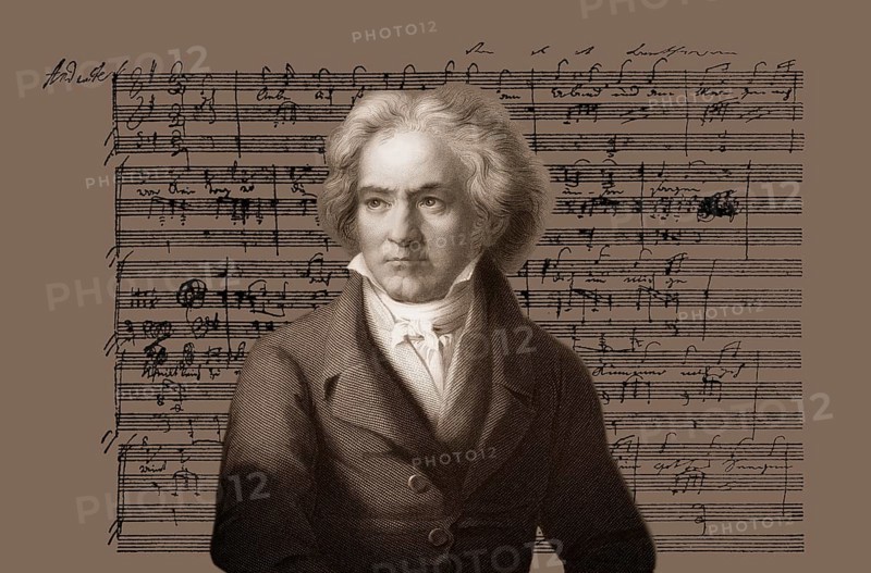 Hand-written musical notation, love song, Zärtliche Liebe, 1795, Ludwig van Beethoven, 1770 -1827, German composer