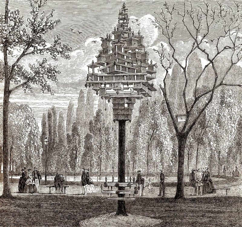 Vogelhaus, Madison Square Park, New York City, Manhattan, 19. Jahrhundert