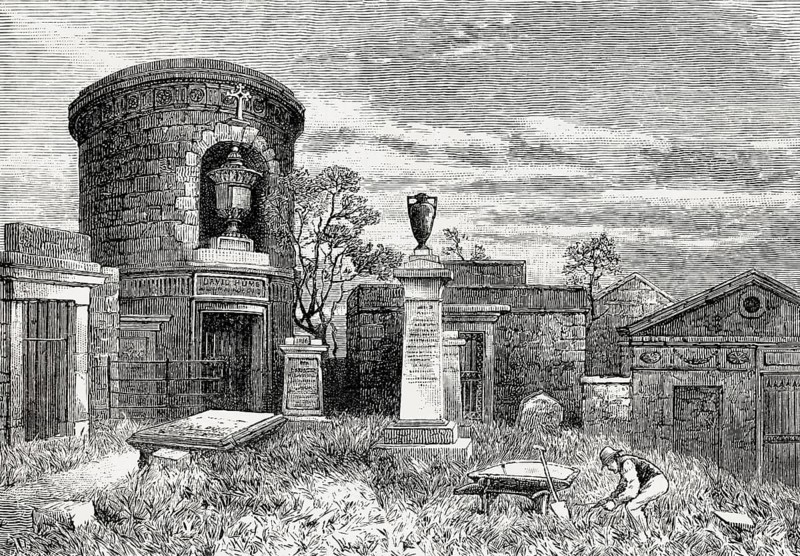 The Old Calton Burial Ground, Calton Hill, Edinburgh, Scotland, 19th century