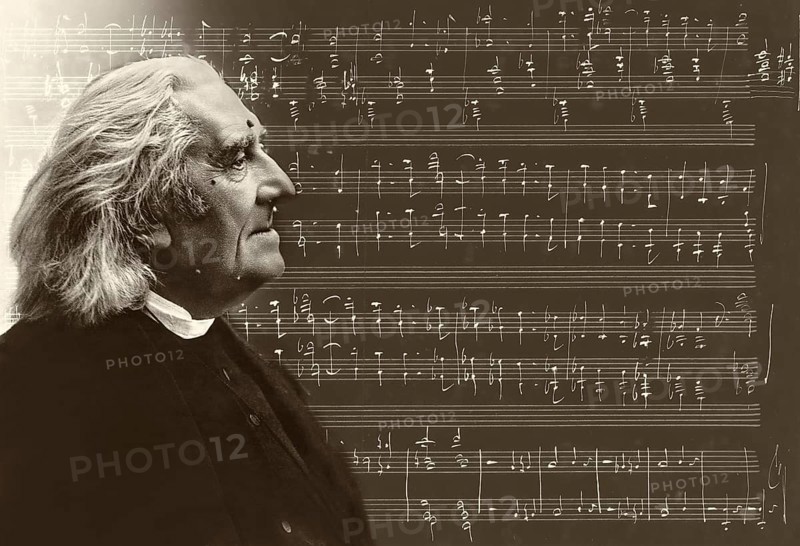 Portrait of Franz Liszt, 1811-1886, Hungarian composer, virtuoso pianist, photograph by Nadar, Années de pèlerinage, suite for solo piano