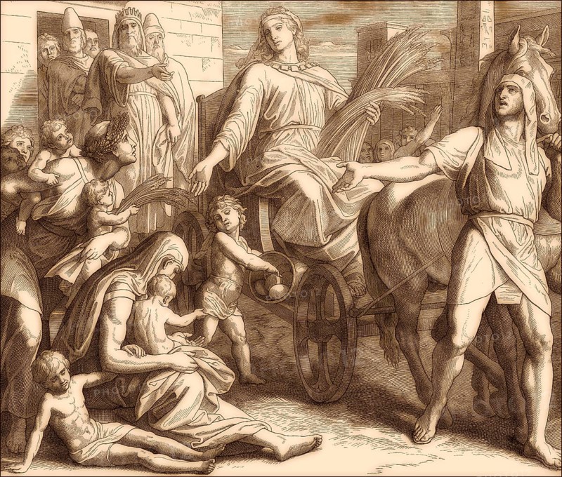 Joseph Promoted in Egypt, Old Testament, by Julius Schnorr von Carolsfeld, 1860