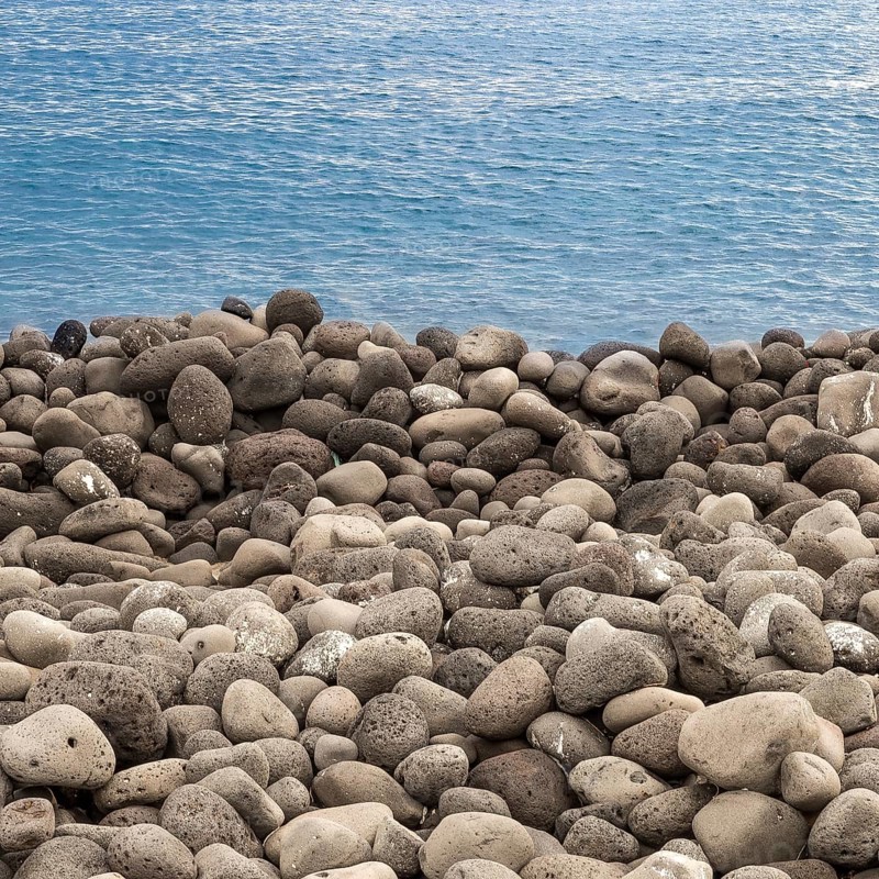 Volcanic rock beach and sea- ideal for backgrounds