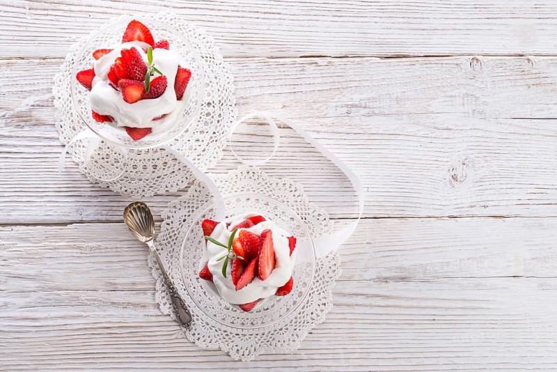 Strawberry with cream