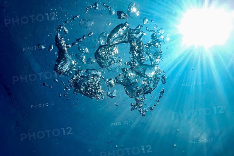 Underwater Bubbles Sunlight, Underwater background Bubbles Water Surface