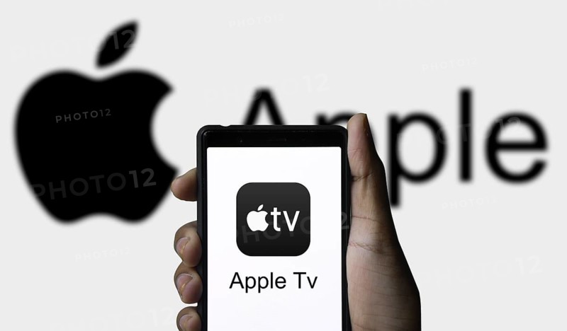 Apple TV logo on smartphone