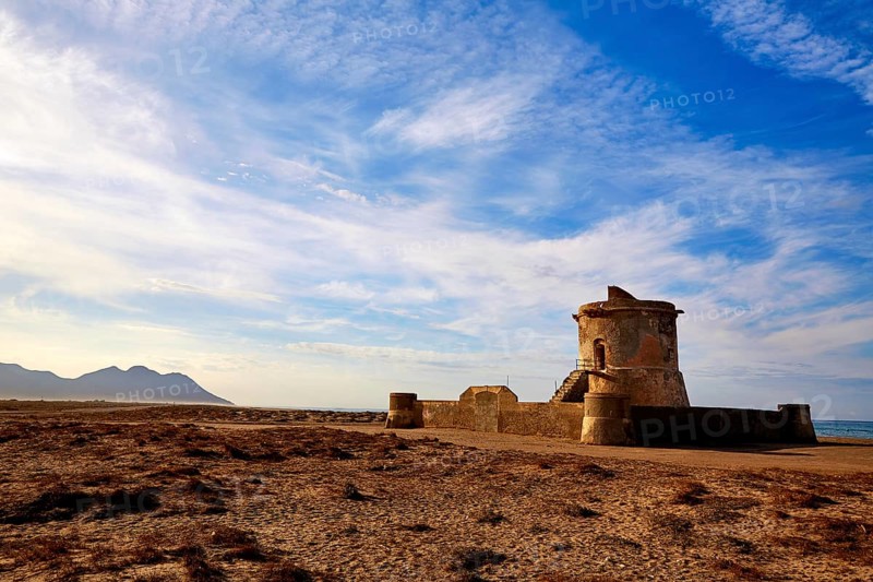 Almeria Cabo de Gata tower Torreon in San Miguel Beach at Spain