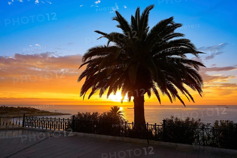 Tarragona Balcony of Europe at sunrise in Catalonia