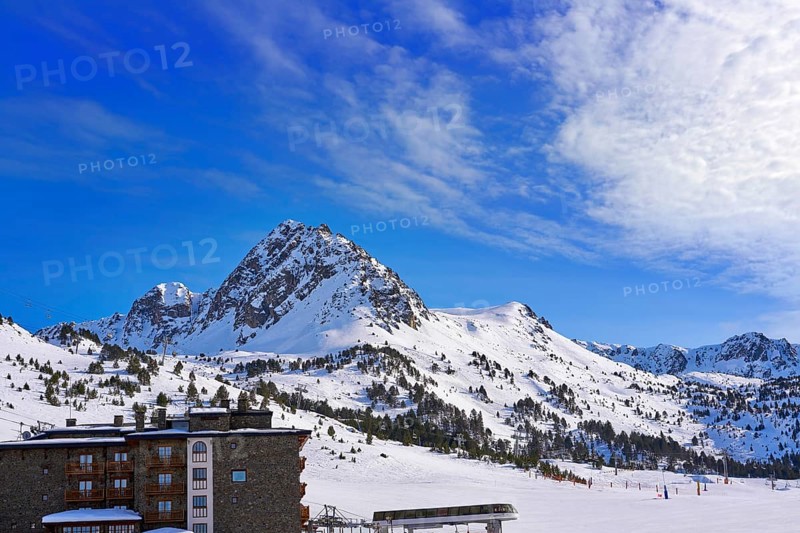 Grau Roig ski resort in Andorra at Grandvalira sector Pyreenees