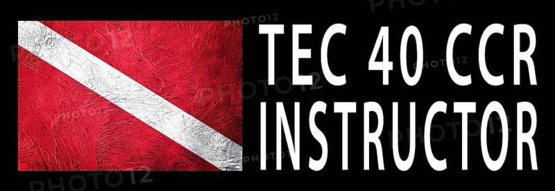 TEC 40 CCR Instructor, Diver Down Flag, Scuba flag, Scuba Diving