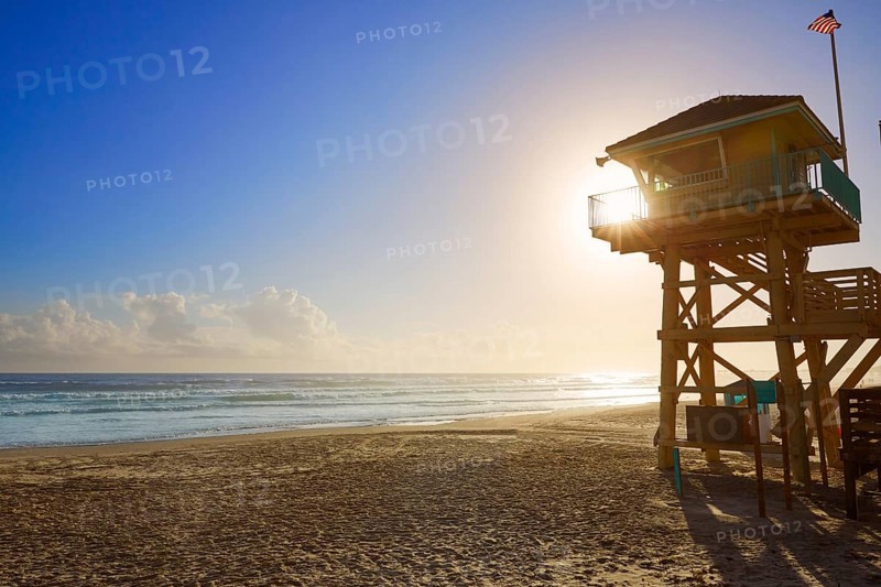 Daytona Beach in Florida baywatch tower in USA