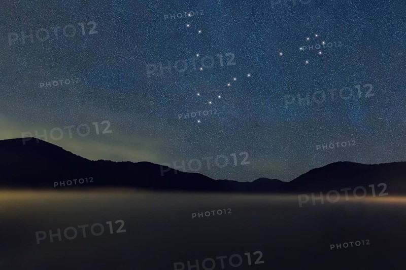 Pisces star constellation, Night sky, Cluster of stars, Deep space, Fishes constellation