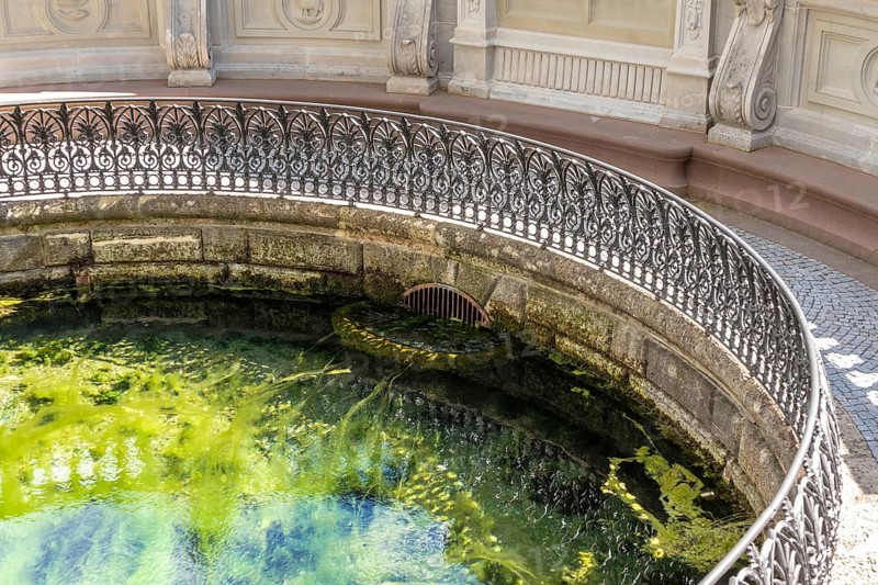 An image of the Danube spring in Donaueschingen Germany
