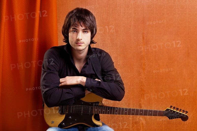 British indie pop rock look young musician guitar player man