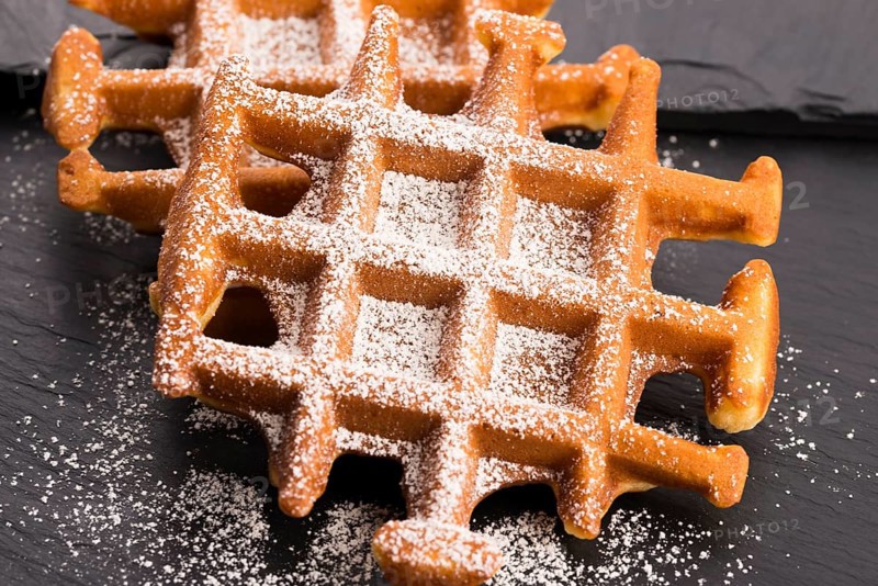 Waffles with sugar