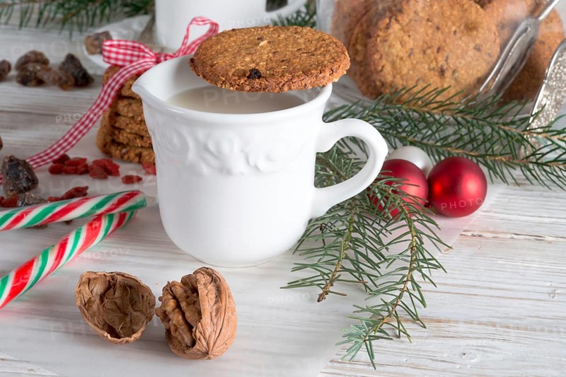 Milk and cookies for santa