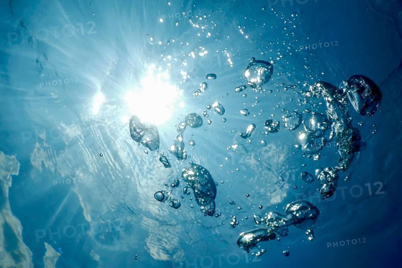 Underwater Bubbles Sunlight, Underwater background Bubbles Water Surface