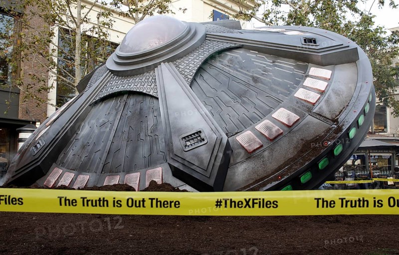 A general view of the atmosphere during the FOX's 'The X-Files' UFO sighting and premiere episode screening held at the Grove in Los Angeles, USA on January 22, 2016
