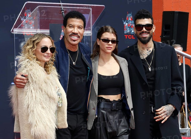 Lionel Richie, Sofia Richie, Miles Richie and Nicole Richie at Lionel Richie Hand And Footprint Ceremony held at the TCL Chinese Theatre in Hollywood, USA on March 7, 2018., Hollywood, California, USA, North America