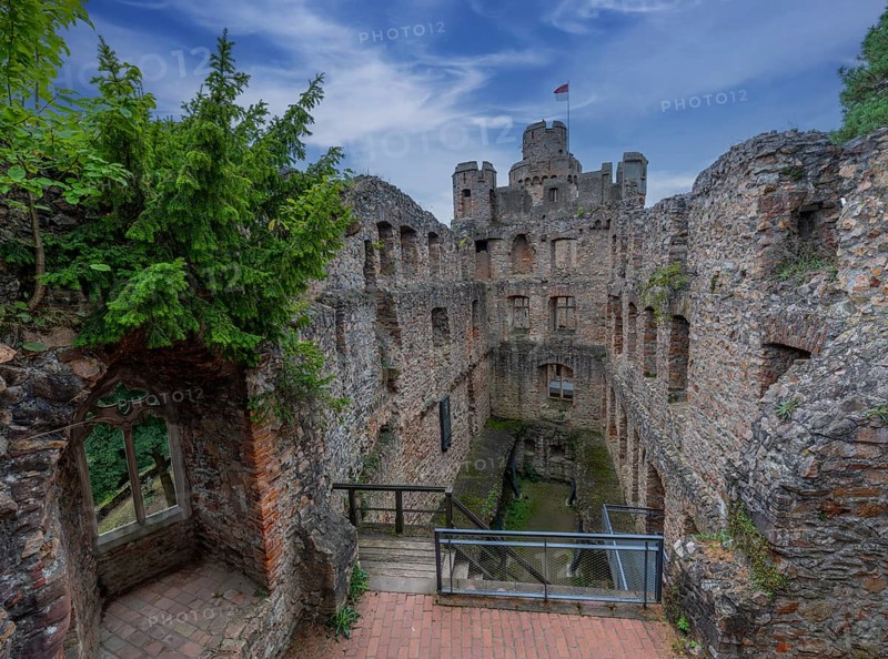 Auerbach Castle on the Bergstrasse, castle ruins, Bensheim, Hesse, Germany, Europe