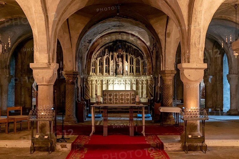 Canterbury, United Kingdom, 10 September, 2022: view of the crypt chapel inside the Canterbury Cathedral, Europe