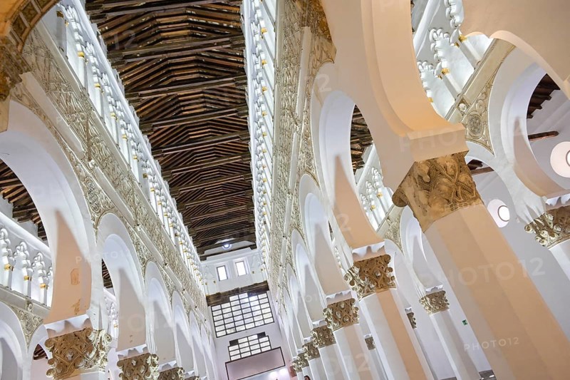 Catholic Church of Santa Maria La Blanca, former Jewish synagogue Ibn Shushan, Toledo, Spain, Europe