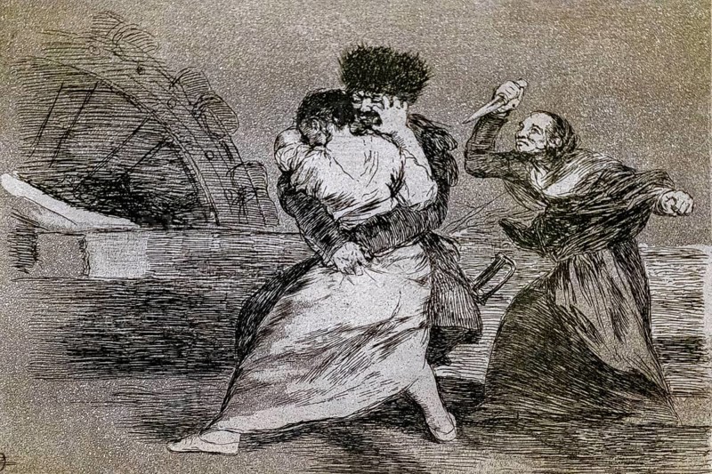 The disasters of war, no. 9: They do not want, 1810 -1814, Francisco de Goya, first printing of 1863, made by the Royal Academy of Fine Arts of San Fernando in Madrid, convent of San Francisco, Santo Domingo de la Calzada, La Rioja, Spain, Europe