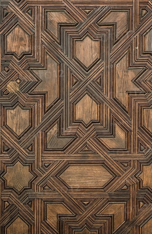 Islamic ornaments on wall. Arab symbols