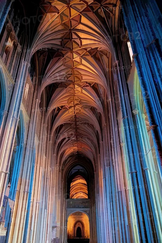Interior view of Canterbury Cathedral