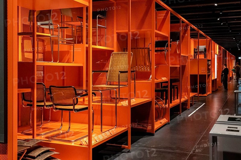Chair designs, bauhaus museum, Dessau, Federal Republic of Germany