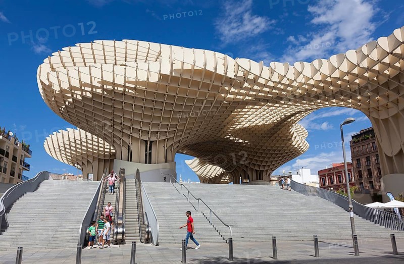 Metropol Parasol on La Encarnacion Square in Seville, Andalusia, Spain, Europe