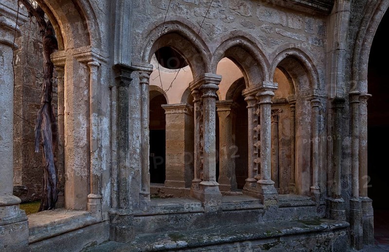 Valmagne near Montpellier, abbey, cloister, well house